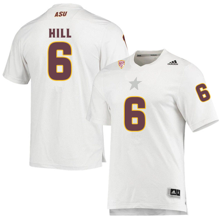 Men #6 Tommi HillArizona State Sun Devils College Football Jerseys Sale-White - Click Image to Close